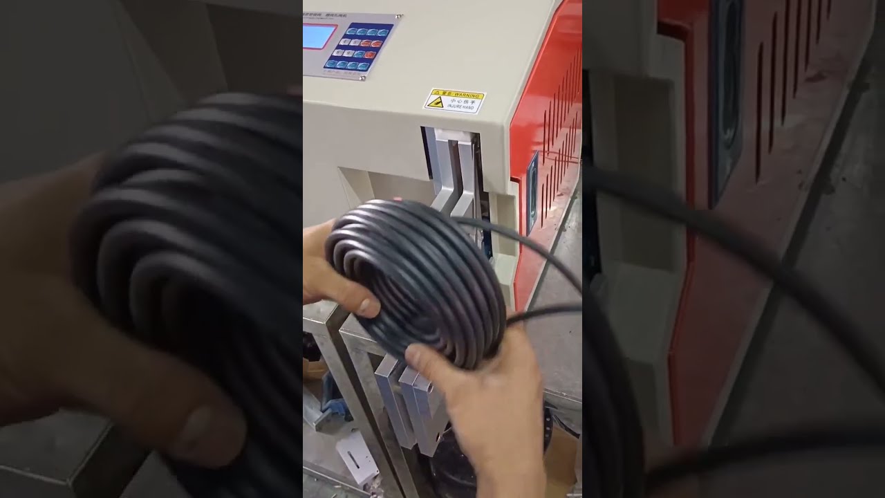Työpöytäautomaatti: Johdon mittaus, lajittelu, katkaisu ja kelaaminen 1-8 mm halkaisijalle #tehdas