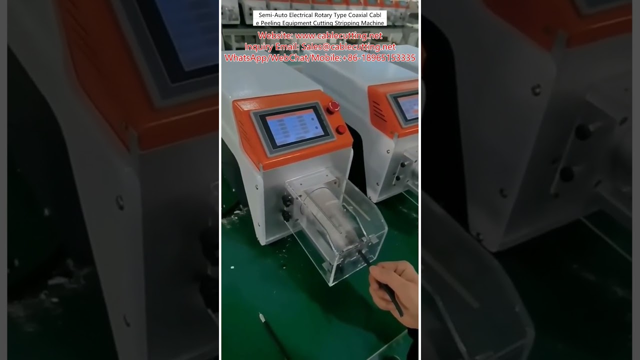 Semi Auto Electrical Rotary Type Coaxial Cable Peeling Equipment Cutting Stripping Machine