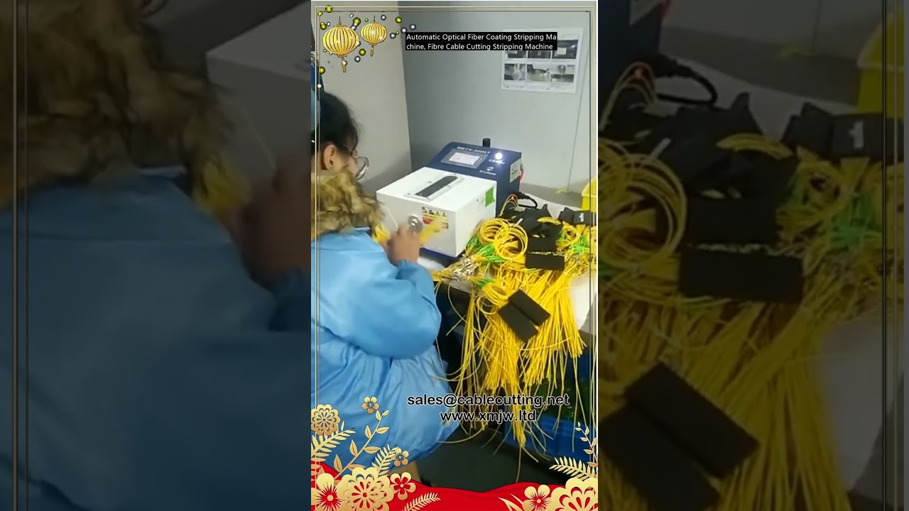 Automatic Optical Fiber Coating Stripping Machine, Fibre Cable Cutting Stripping Machine