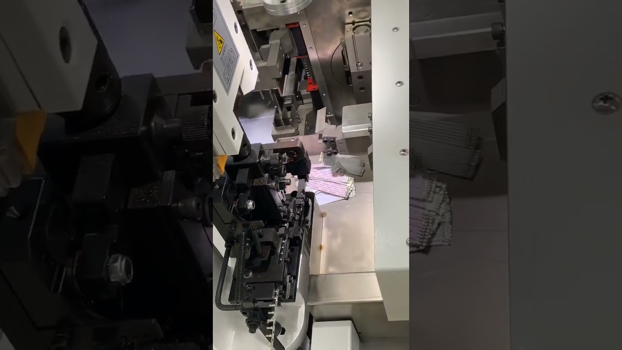 Fully Automatic Double Head Crimping Machine Wiring Harness Type Working #factory #machine