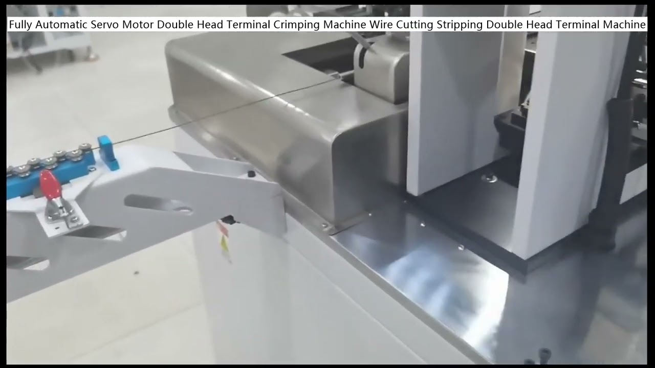 Fully Automatic Servo Motor Double Head Terminal Crimping Machine Wire Cutting Stripping Double Head