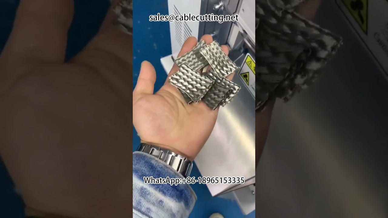 Cut braided copper tape cut heat shrinkable tube machine