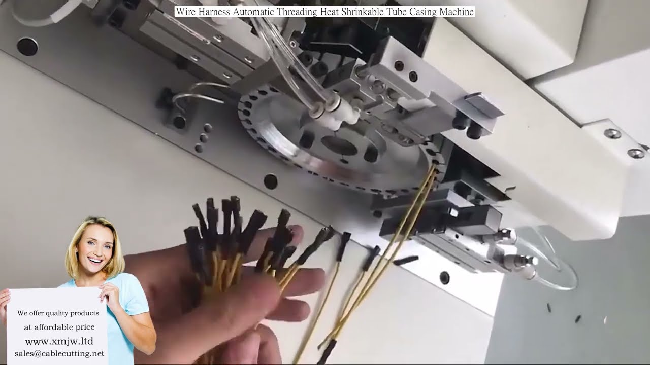 Wire Harness Automatic Threading Heat Shrinkable Tube Casing Machine
